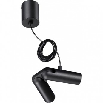 База накладная для ввода питания NOVOTECH IP20 48V GLAT 359387 KONST NT24 с гибким угловым соединителем «L» и проводом-подвесом (длина провода – 2м) черный